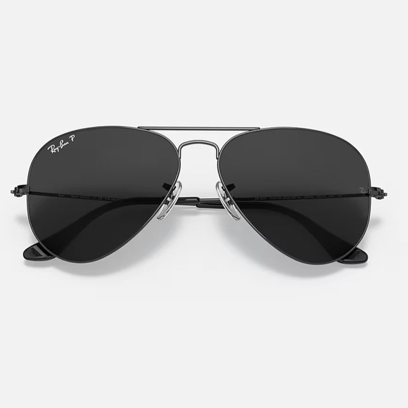 Ray Ban - AVIATOR Sunglasses - Total Black - Picture 2 of 10